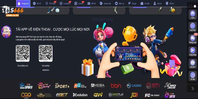 Tải app S666 trải nghiệm dịch vụ cá cược mượt mà